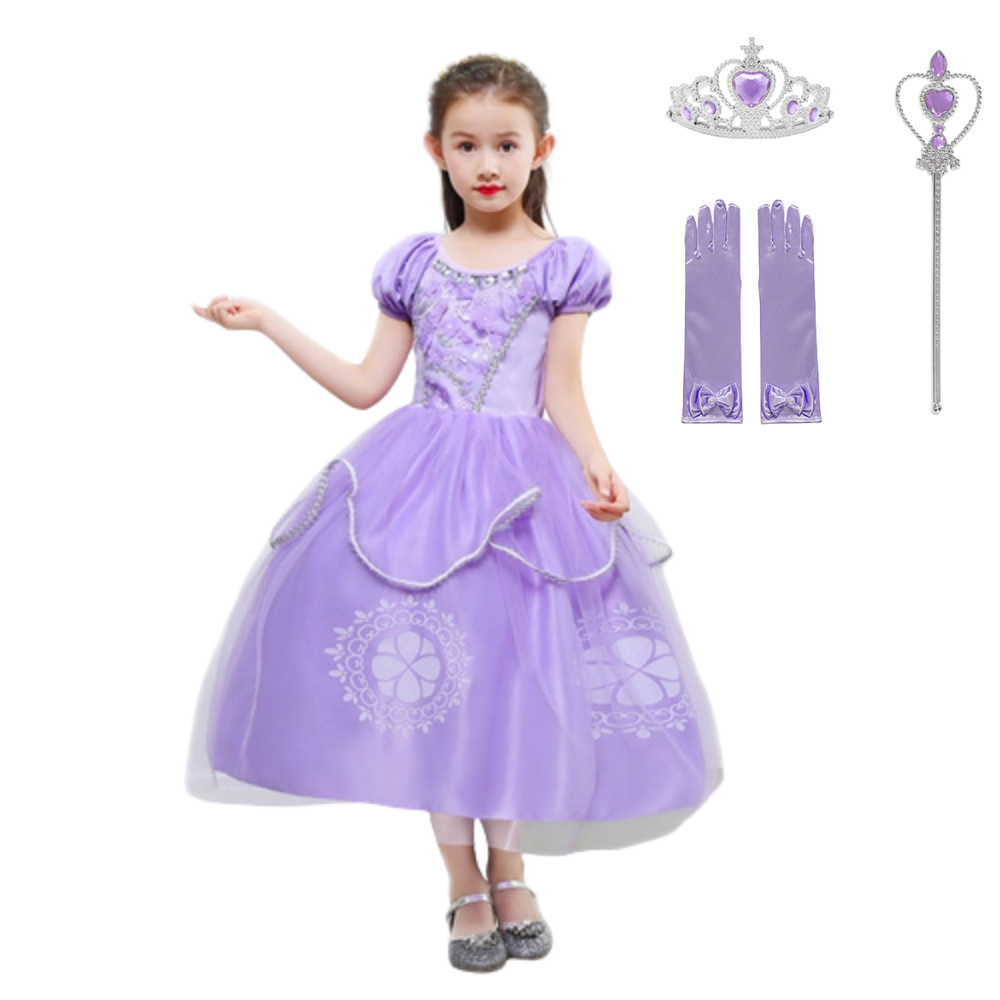 Vestido Fantasia Princesa Sofia (Princesa Encantada) + Acessórios + Fr –  Tudo Mamães