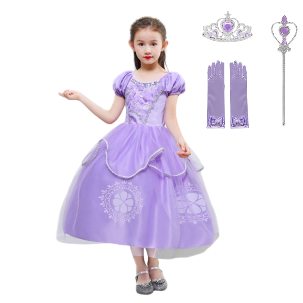 Vestido Fantasia Camisola Infantil Princesinha Sofia