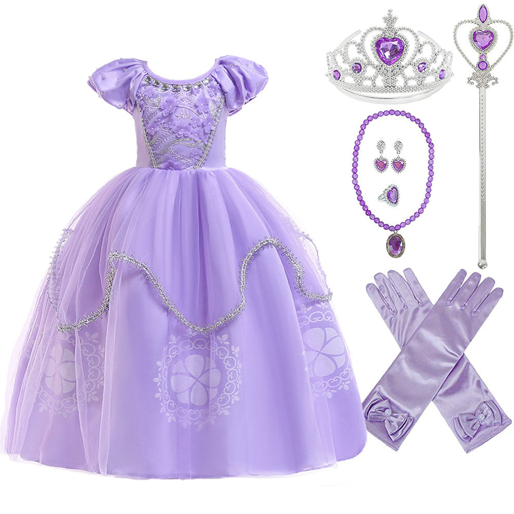 Vestido Fantasia Princesa Sofia (Princesa Encantada) + Acessórios + Fr –  Tudo Mamães