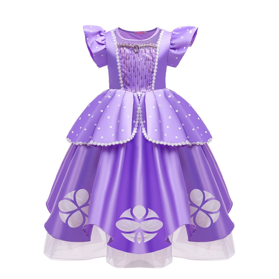 Vestido/Fantasia Princesinha Sofia - Disney com coroa e amuleto - Desapegos  de Roupas quase novas ou nunca usadas para bebês, crianças e mamães. 233547