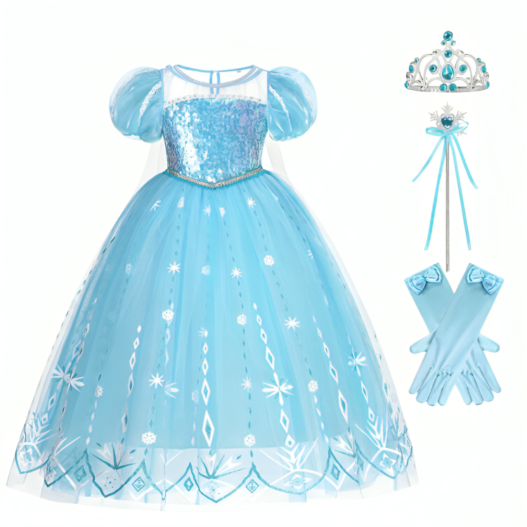 Vestido Infantil Elsa Frozen