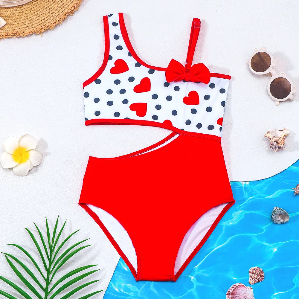 Maiô Infantil Coração Havaiano