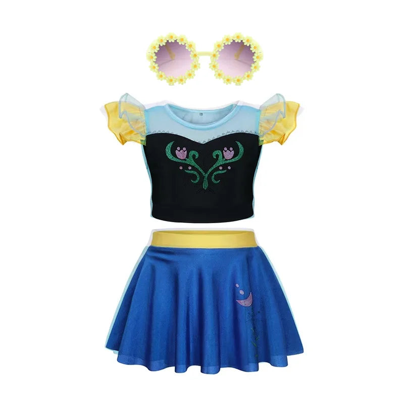 Biquíni Anna Frozen Infantil com Óculos