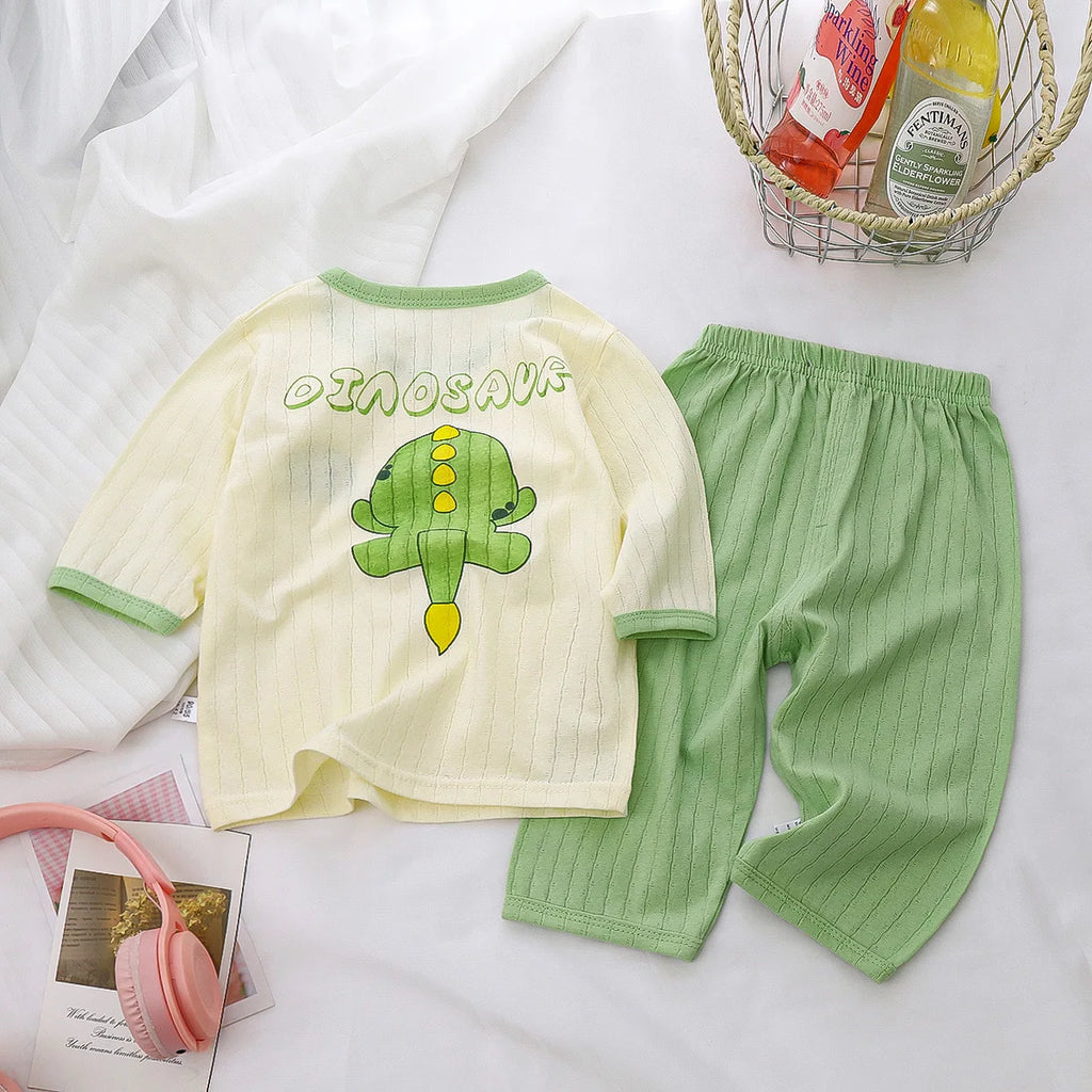 Pijama Infantil Dinossauro Verde