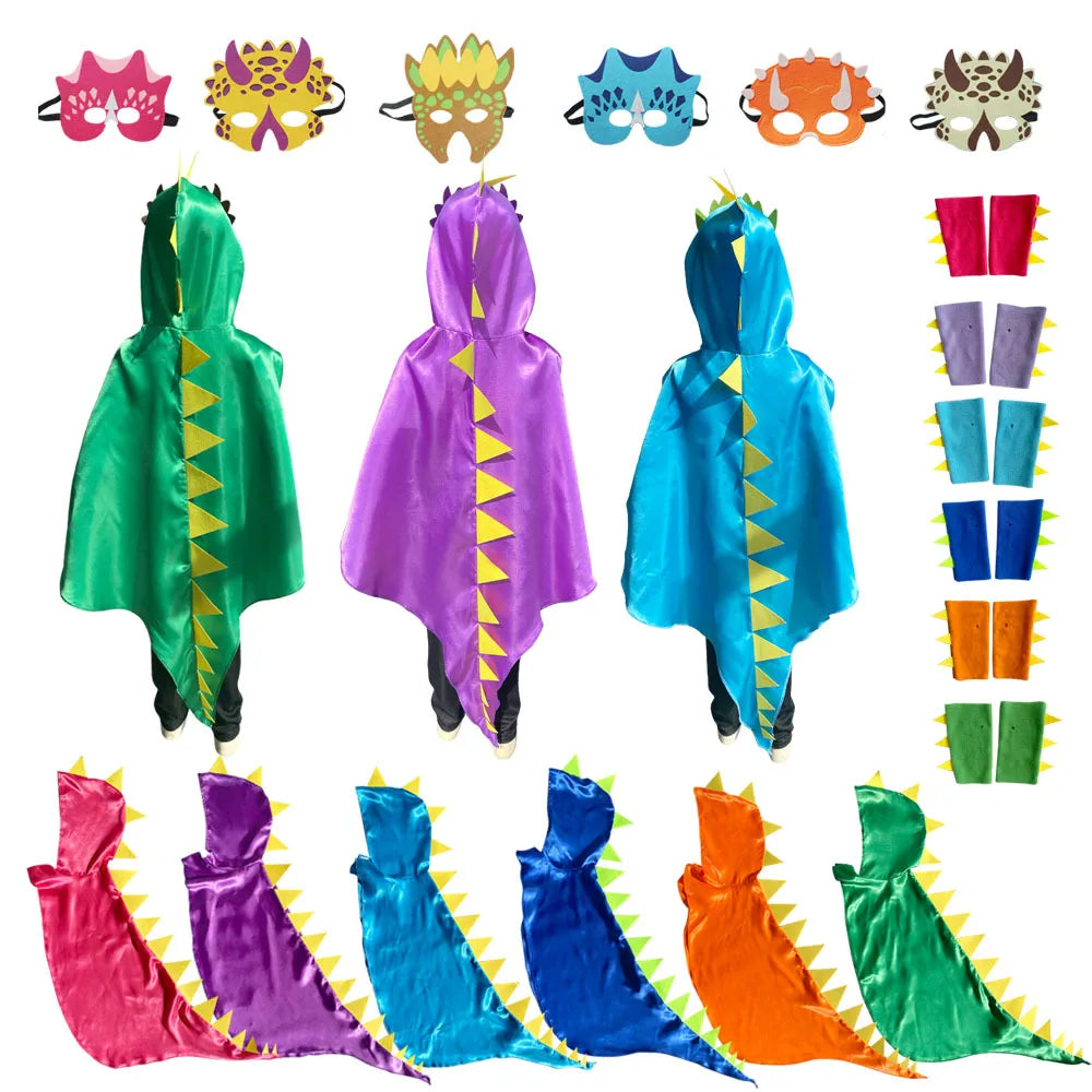 Capa Dinossauro com Capuz Infantil