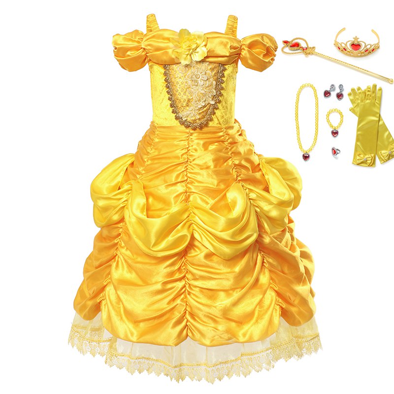 Vestido Fantasia Princesa Bela (A Bela e a Fera 2)