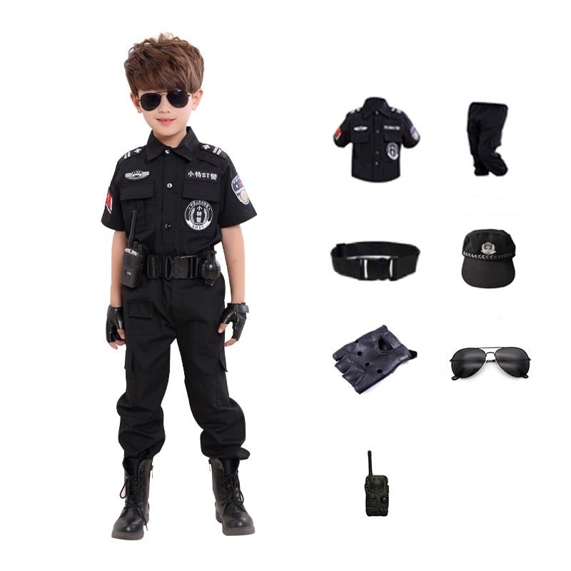 Fantasia Infantil Policial Completa Tamanho M Brinquedos Bambalalão  Brinquedos Educativos
