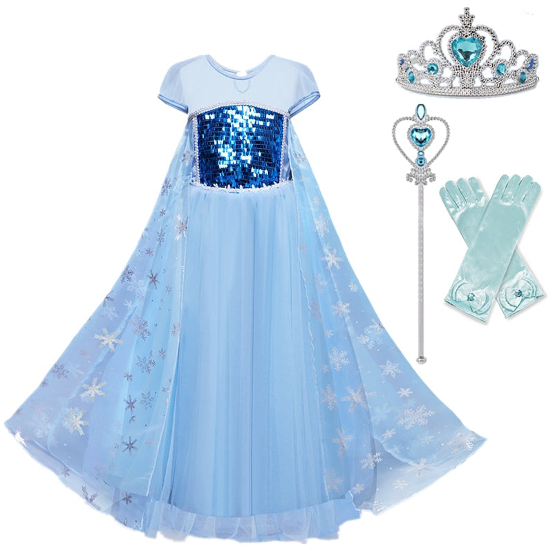 Vestido Elsa Frozen Clássico