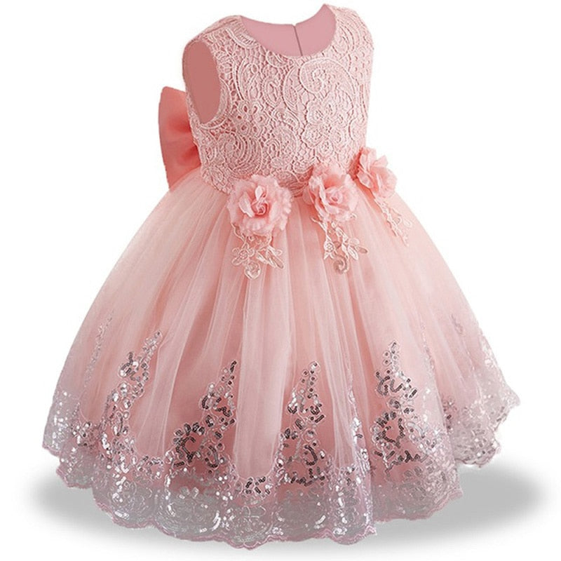 Vestido Rosa Glamour Infantil