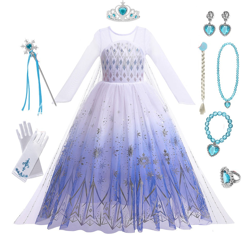 Vestido Elsa Frozen Especial Contos