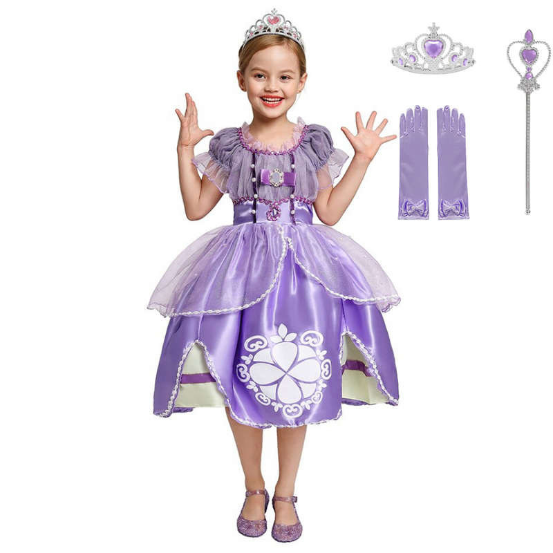 Vestido Longo Fantasia Princesa Sofia Festas Crianças - ANJO FANTASIAS, Magalu Empresas